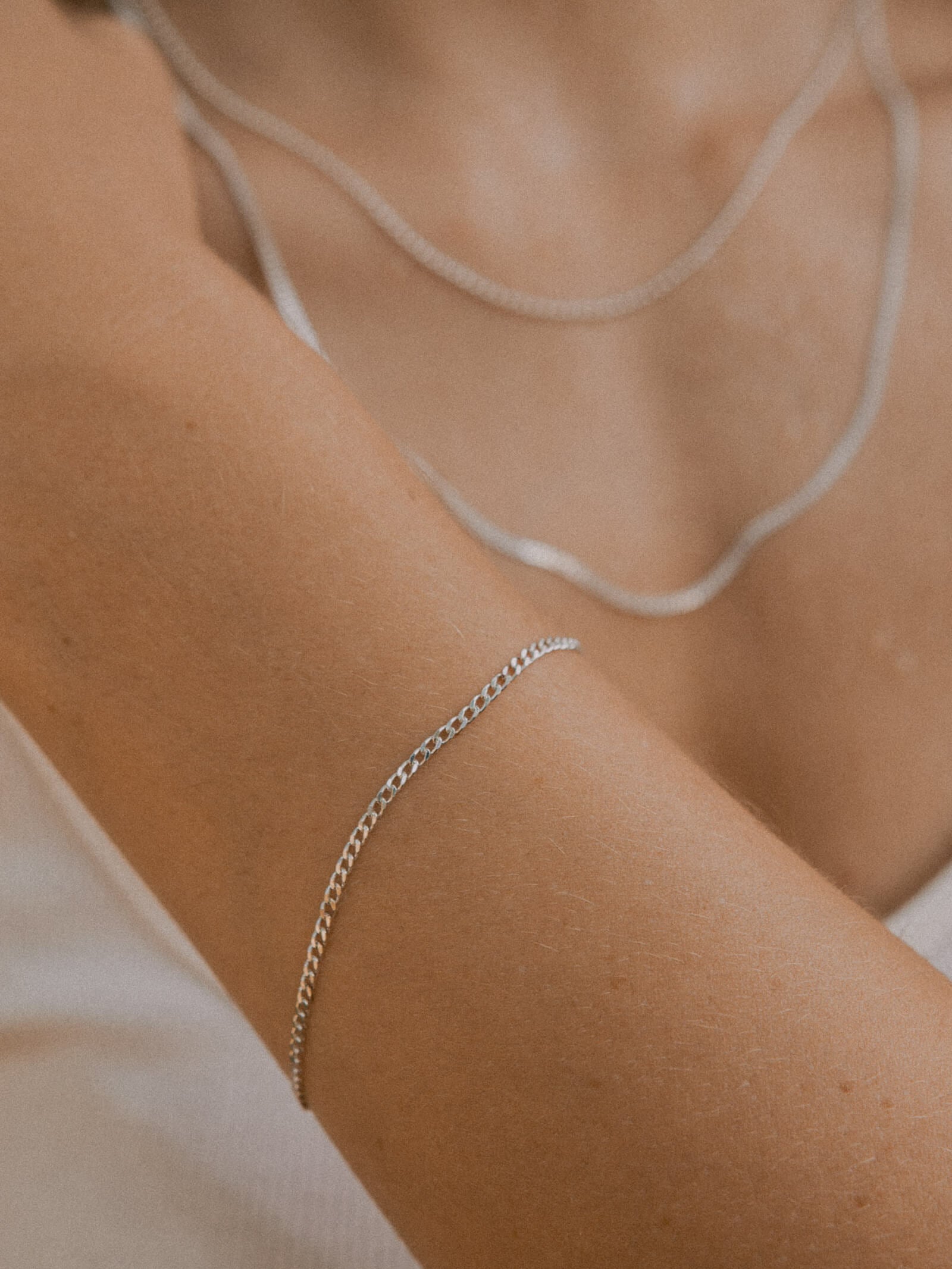 Armband Panzerkette ESSENTIAL Silber