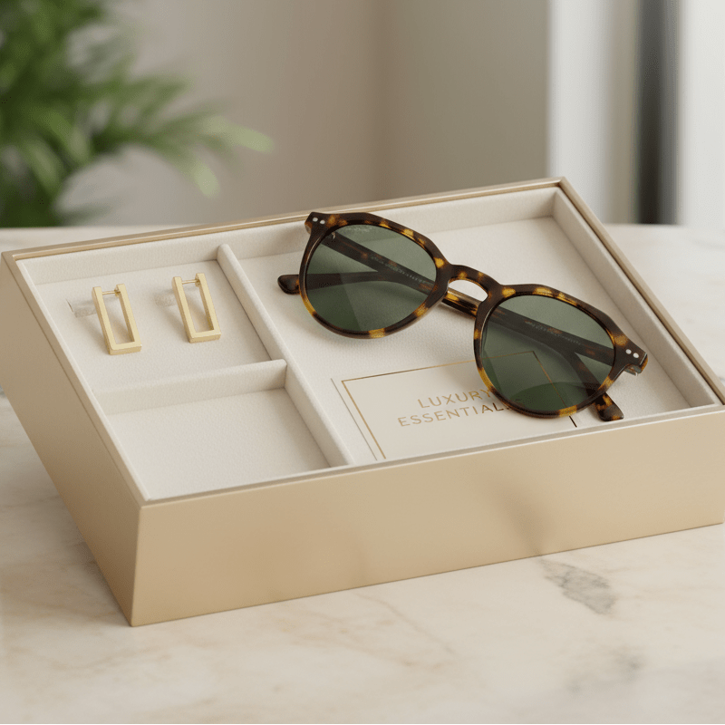 Minimalist Essentials Set - Sunglasses & Earrings Bundle