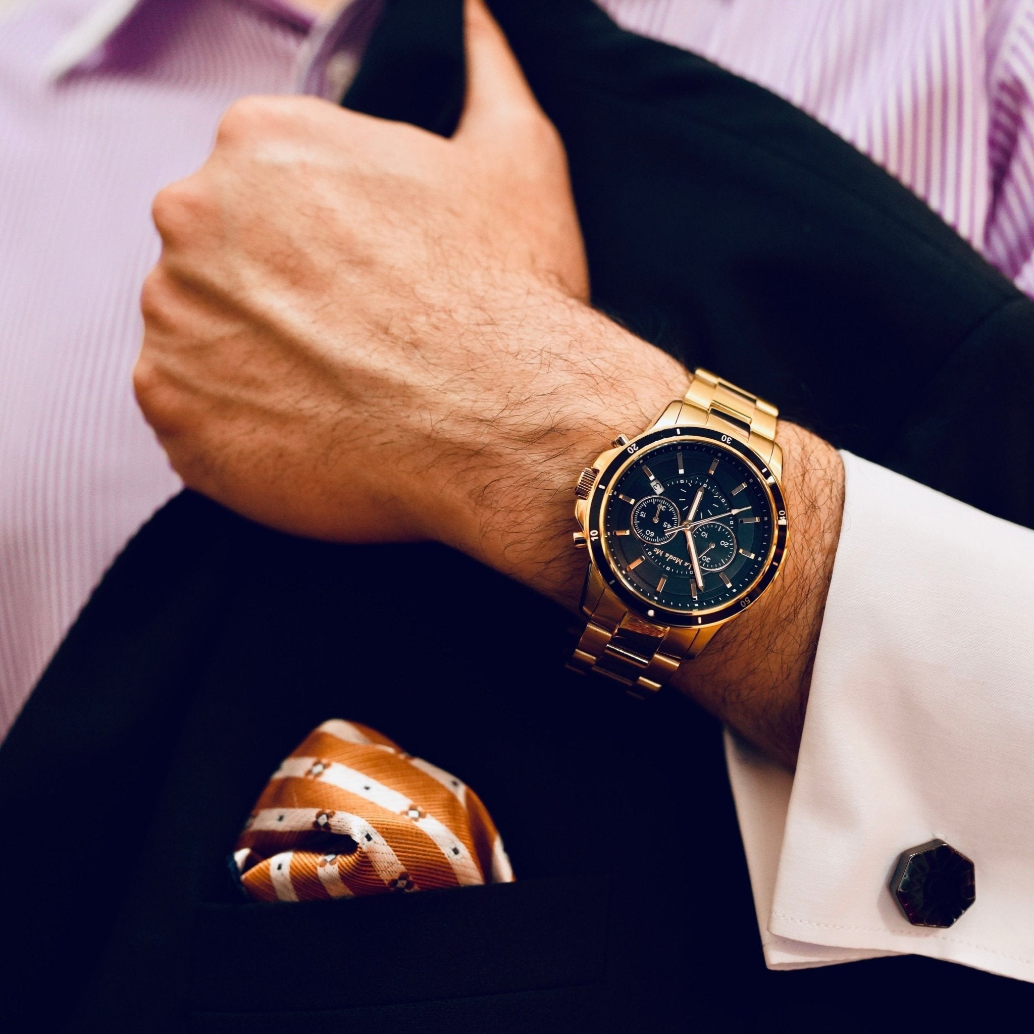 Business Black Suit Watch