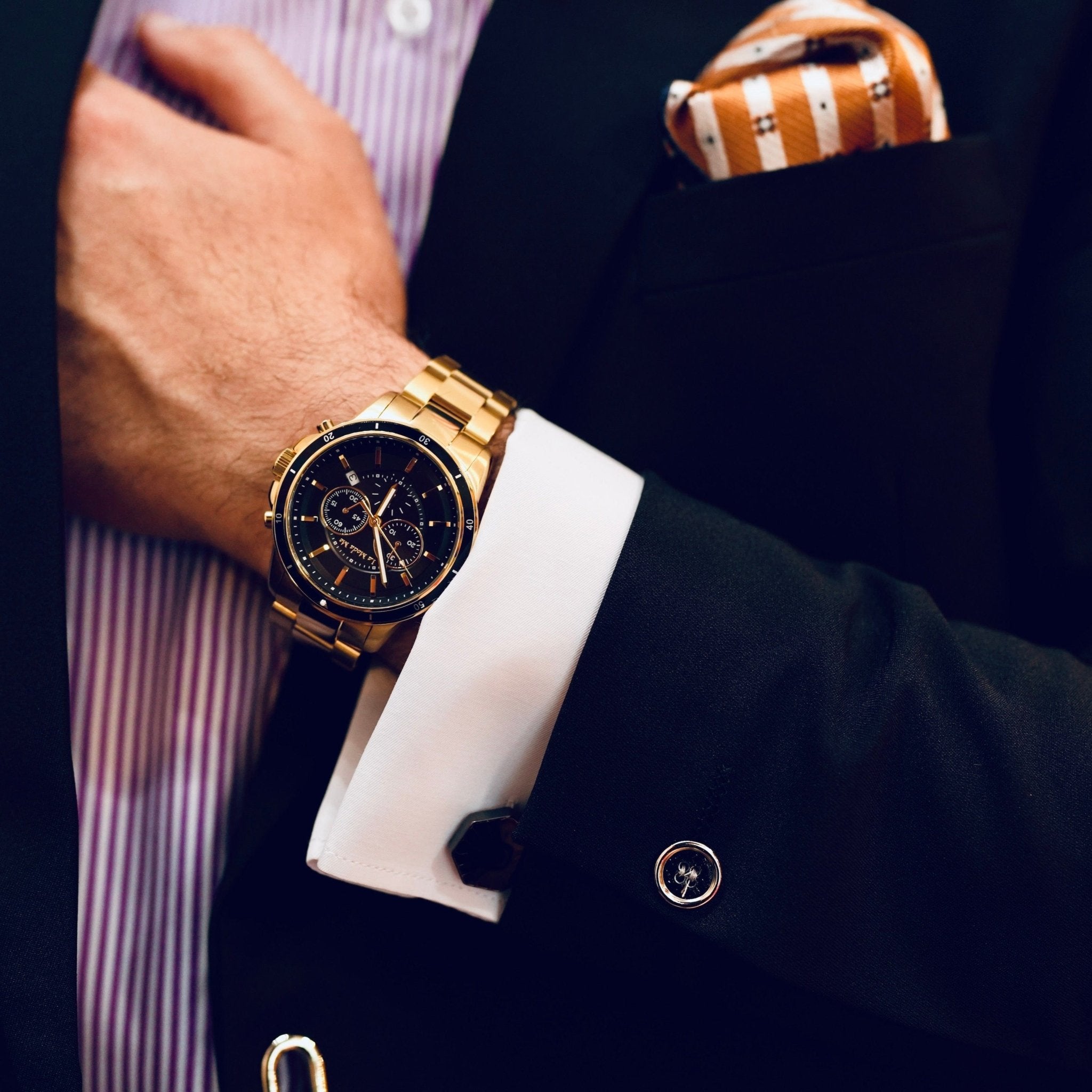 Business Black Suit Watch